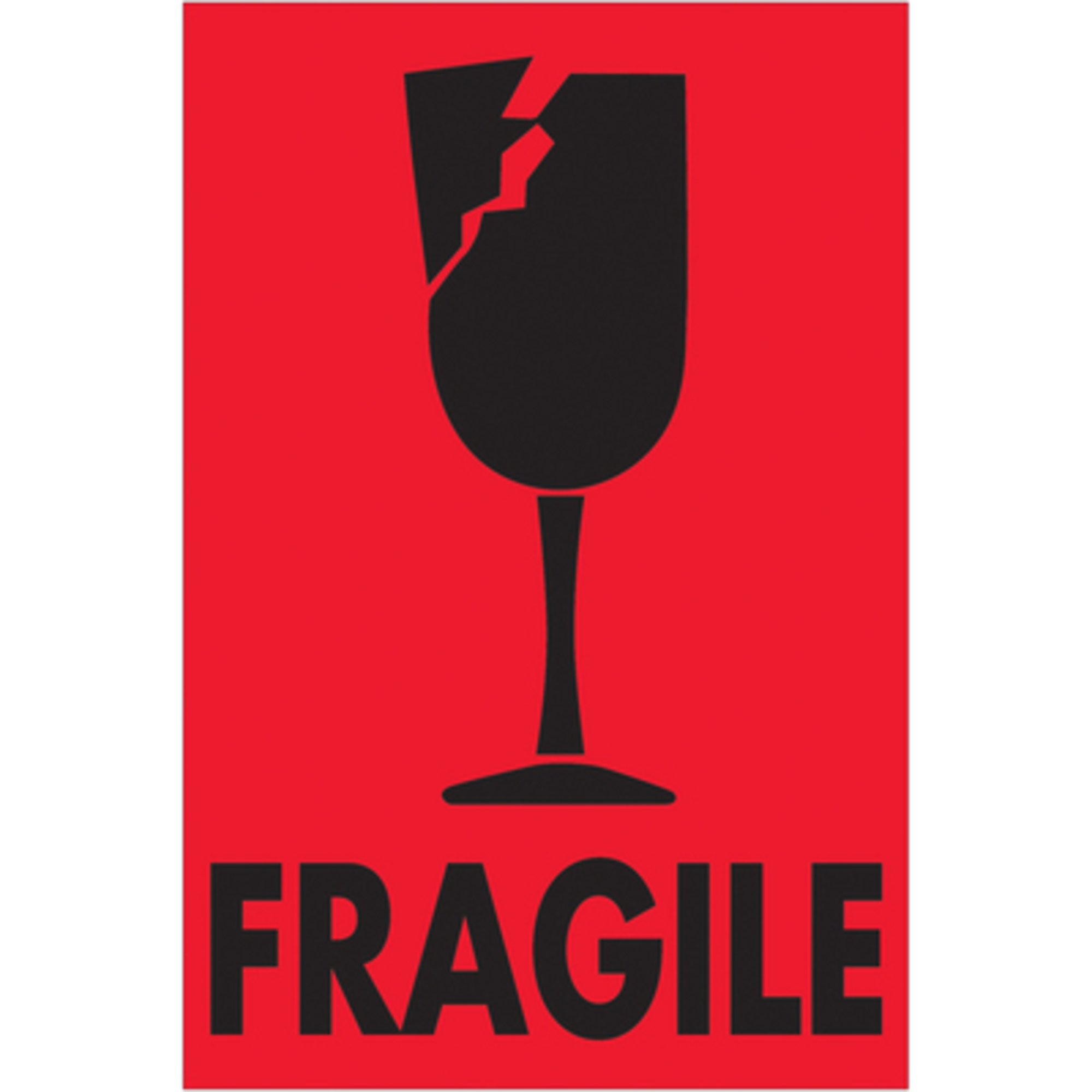 2 x 3in. - "Frag (Fluo Red) Label 500/CS, Model# DL1075